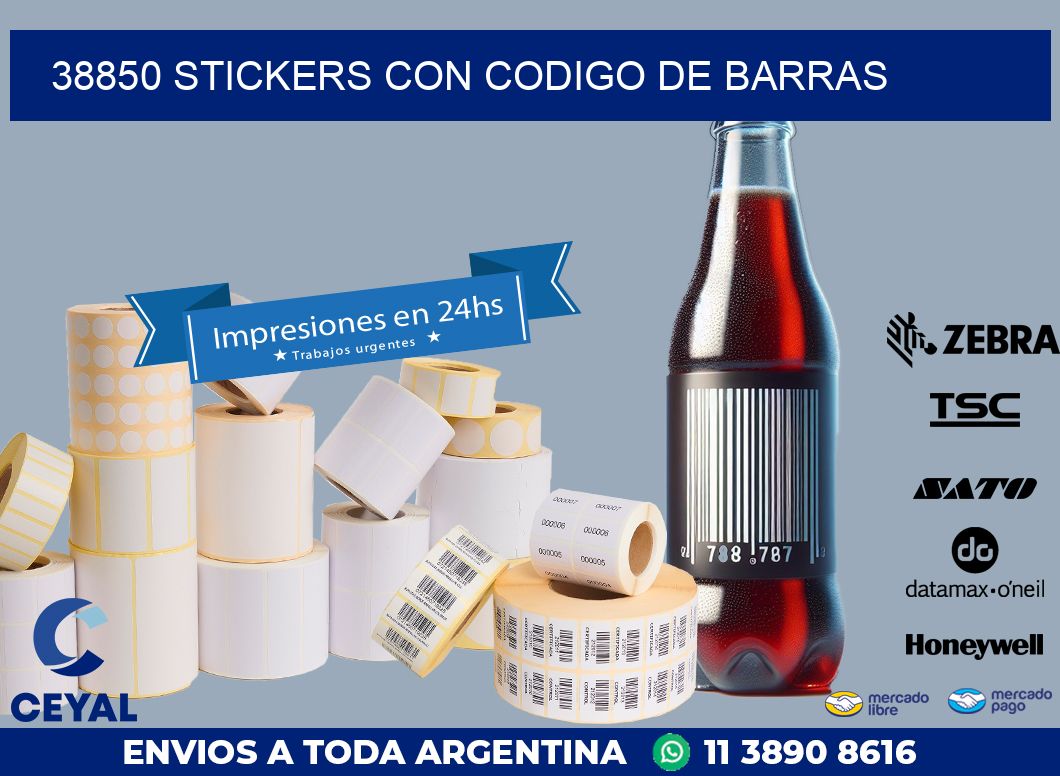 38850 STICKERS CON CODIGO DE BARRAS
