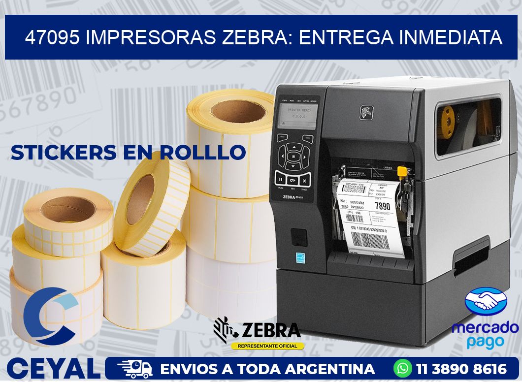 47095 IMPRESORAS ZEBRA: ENTREGA INMEDIATA