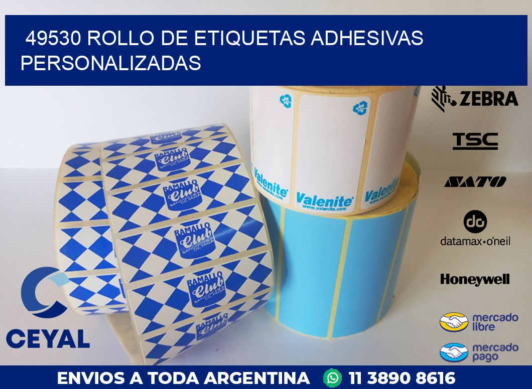 49530 ROLLO DE ETIQUETAS ADHESIVAS PERSONALIZADAS
