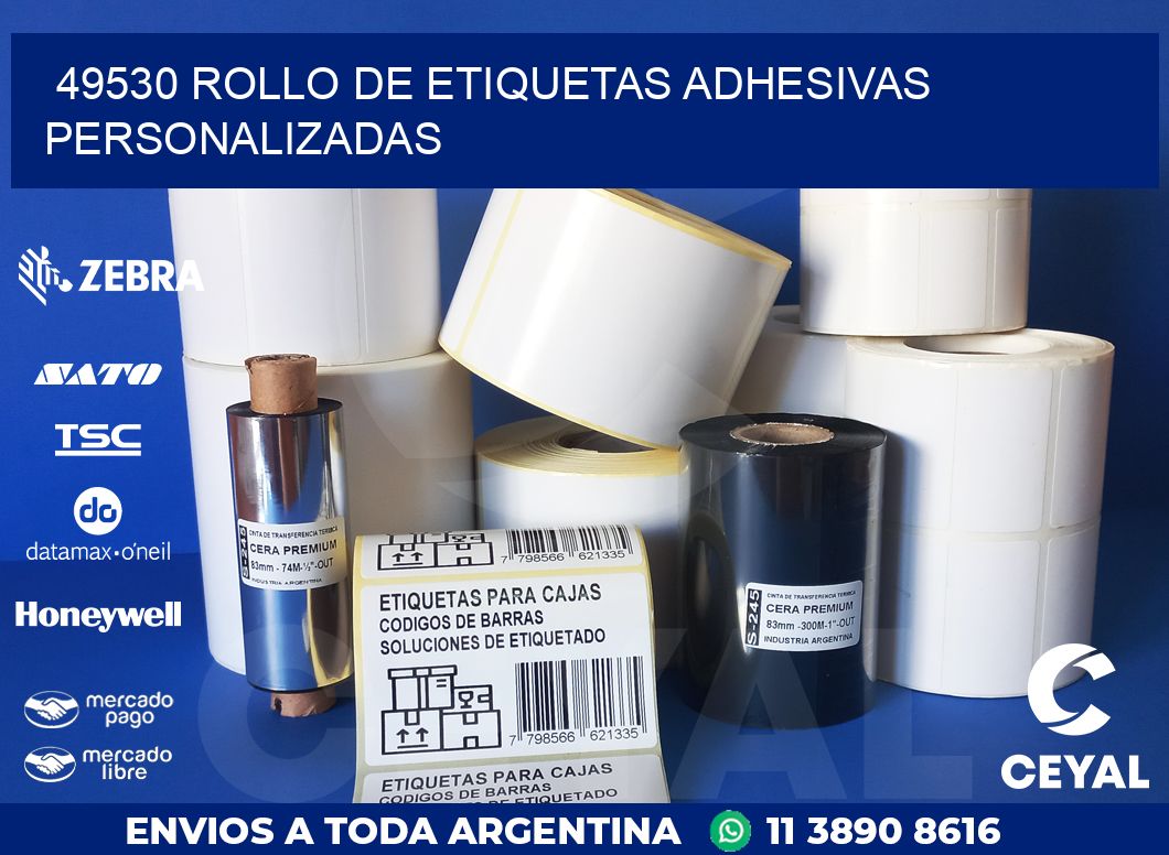 49530 ROLLO DE ETIQUETAS ADHESIVAS PERSONALIZADAS
