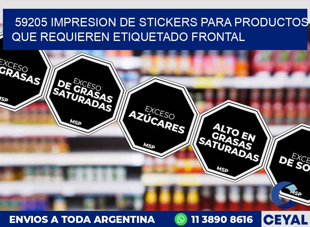59205 IMPRESION DE STICKERS PARA PRODUCTOS QUE REQUIEREN ETIQUETADO FRONTAL