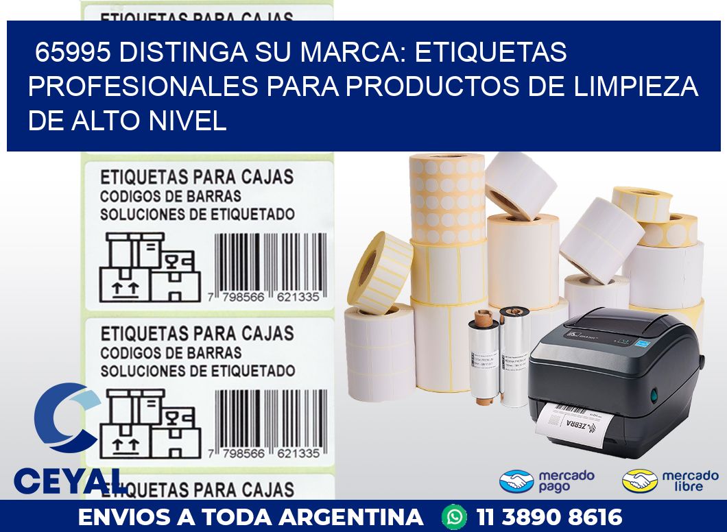 65995 DISTINGA SU MARCA: ETIQUETAS PROFESIONALES PARA PRODUCTOS DE LIMPIEZA DE ALTO NIVEL