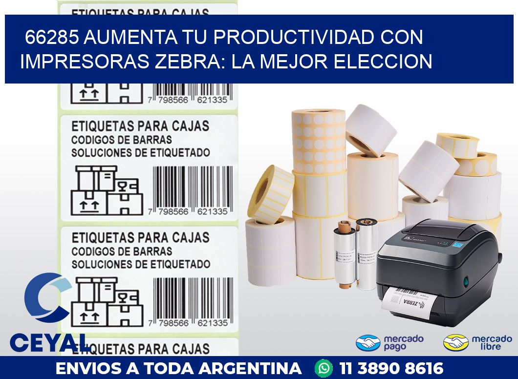 66285 AUMENTA TU PRODUCTIVIDAD CON IMPRESORAS ZEBRA: LA MEJOR ELECCION