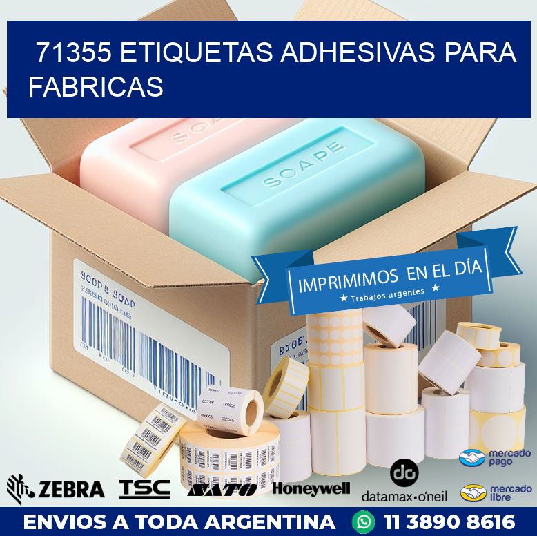 71355 ETIQUETAS ADHESIVAS PARA FABRICAS