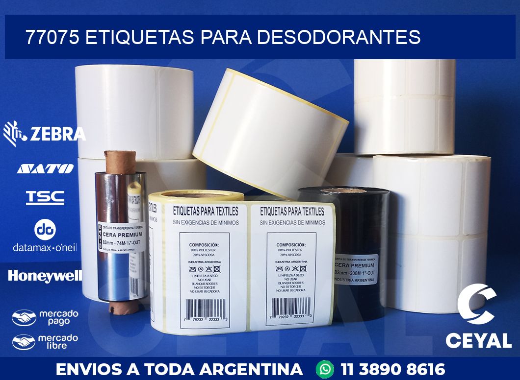 77075 ETIQUETAS PARA DESODORANTES