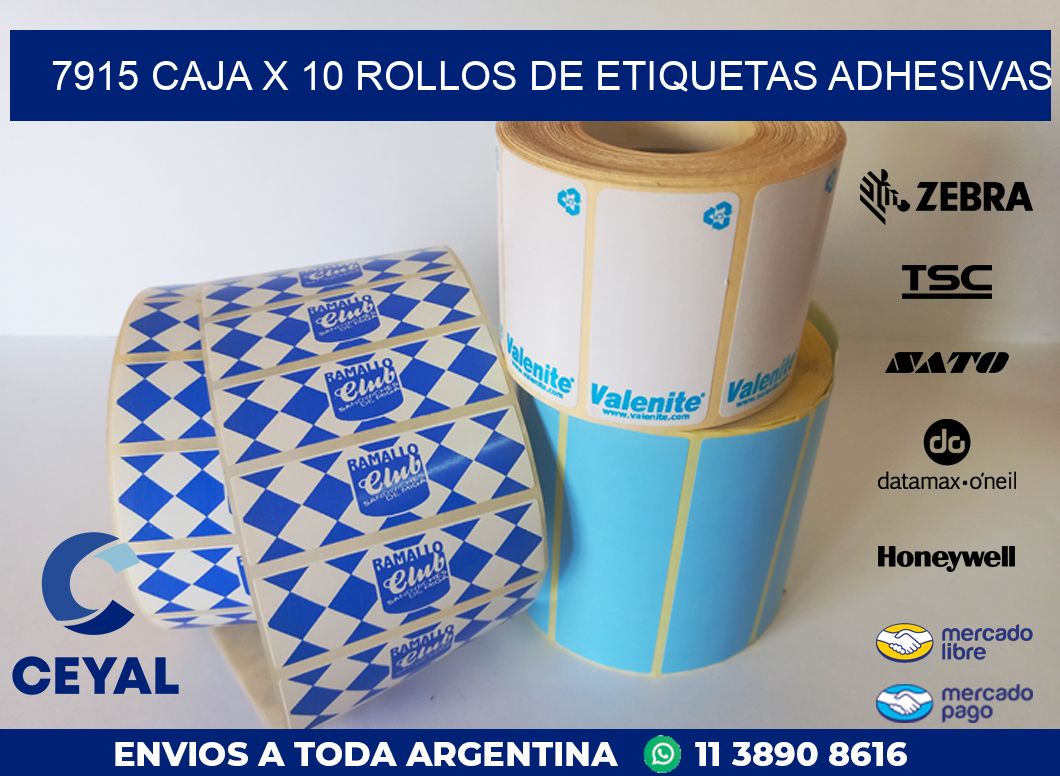7915 CAJA X 10 ROLLOS DE ETIQUETAS ADHESIVAS