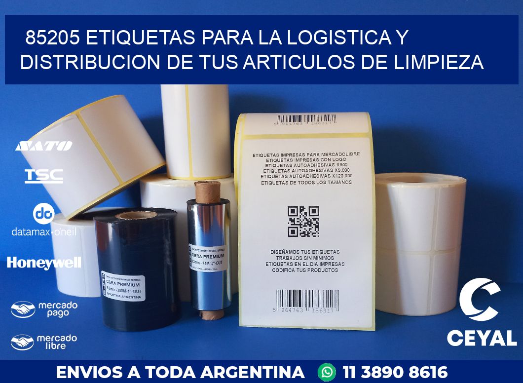 85205 ETIQUETAS PARA LA LOGISTICA Y DISTRIBUCION DE TUS ARTICULOS DE LIMPIEZA