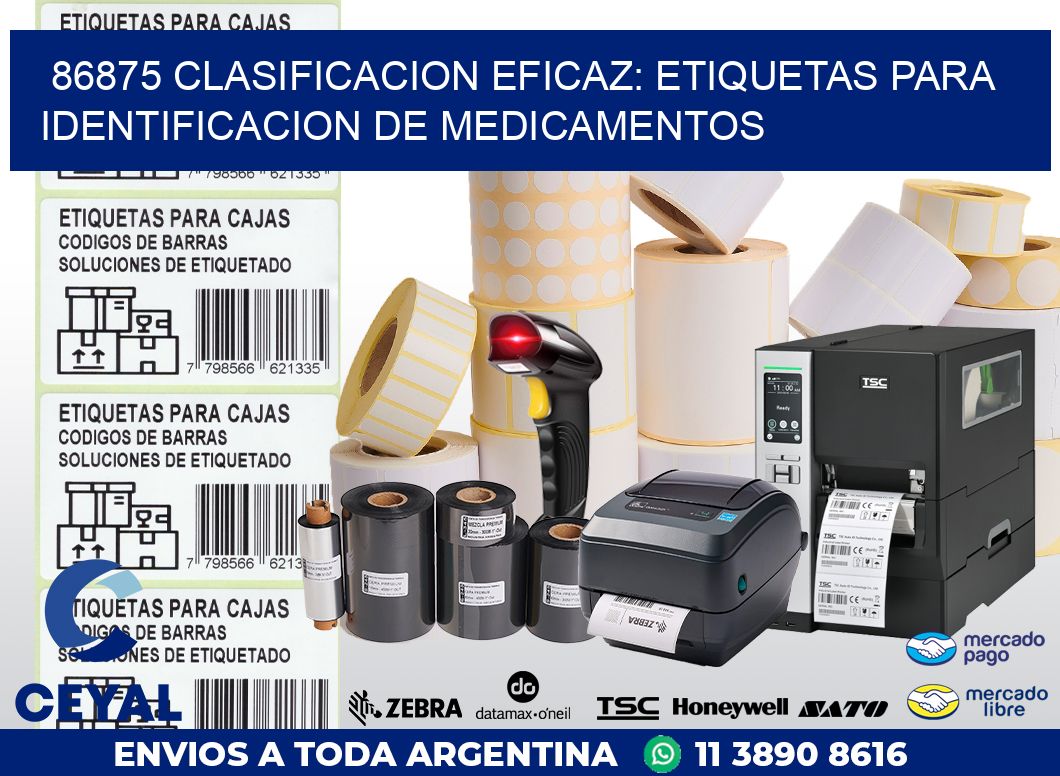 86875 CLASIFICACION EFICAZ: ETIQUETAS PARA IDENTIFICACION DE MEDICAMENTOS