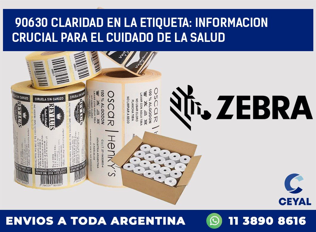 90630 CLARIDAD EN LA ETIQUETA: INFORMACION CRUCIAL PARA EL CUIDADO DE LA SALUD