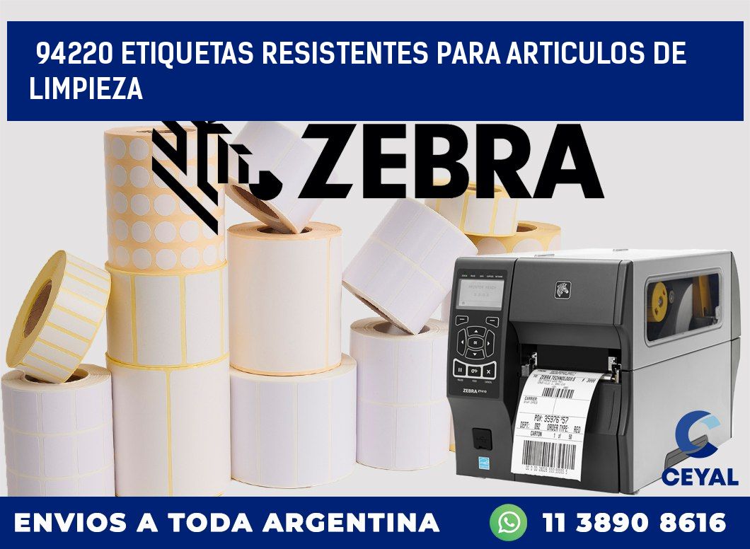 94220 ETIQUETAS RESISTENTES PARA ARTICULOS DE LIMPIEZA