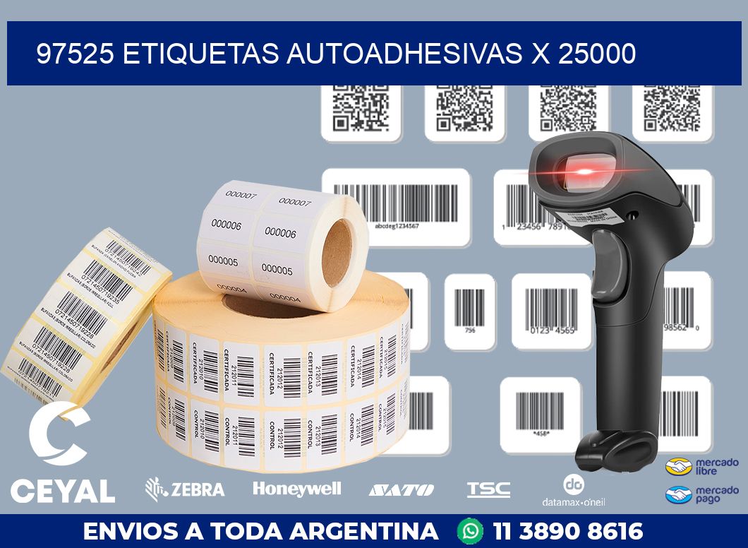 97525 ETIQUETAS AUTOADHESIVAS X 25000