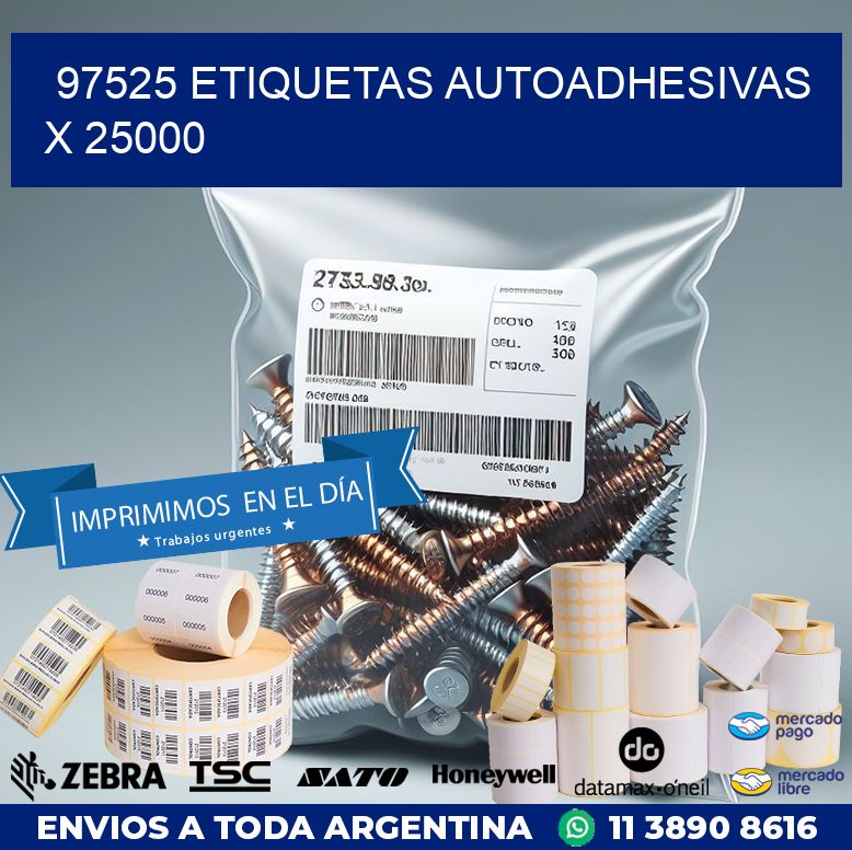 97525 ETIQUETAS AUTOADHESIVAS X 25000