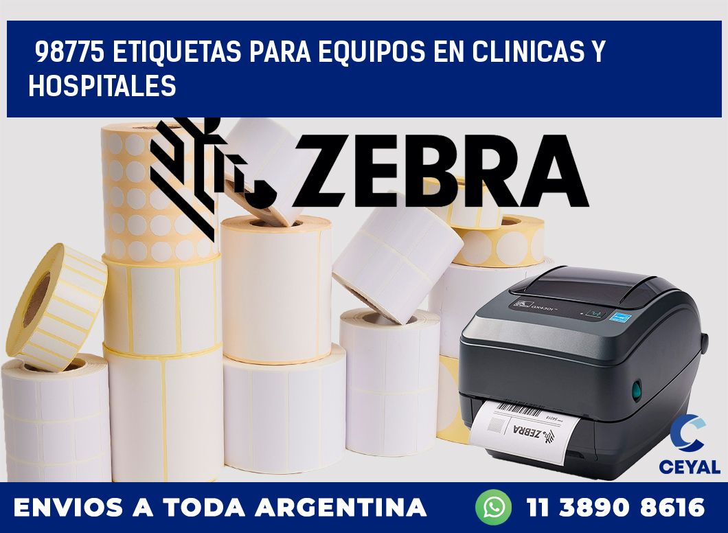 98775 ETIQUETAS PARA EQUIPOS EN CLINICAS Y HOSPITALES