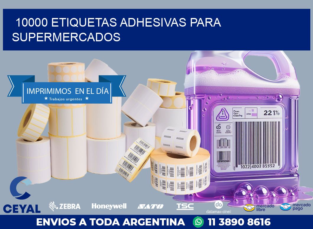 10000 ETIQUETAS ADHESIVAS PARA SUPERMERCADOS
