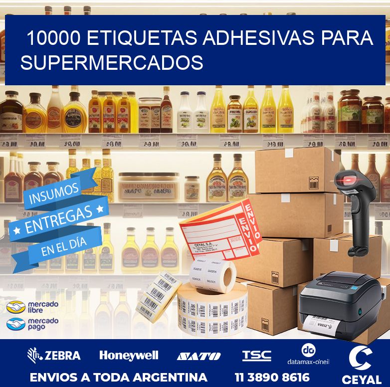 10000 ETIQUETAS ADHESIVAS PARA SUPERMERCADOS
