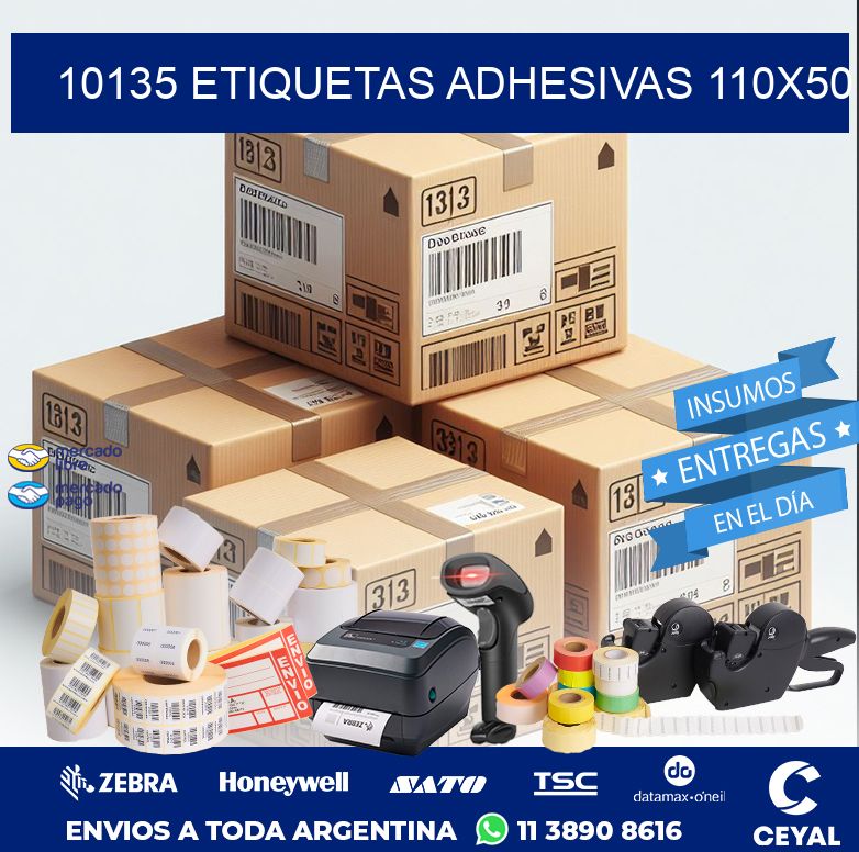 10135 ETIQUETAS ADHESIVAS 110X50