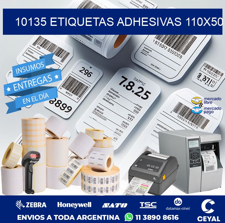 10135 ETIQUETAS ADHESIVAS 110X50