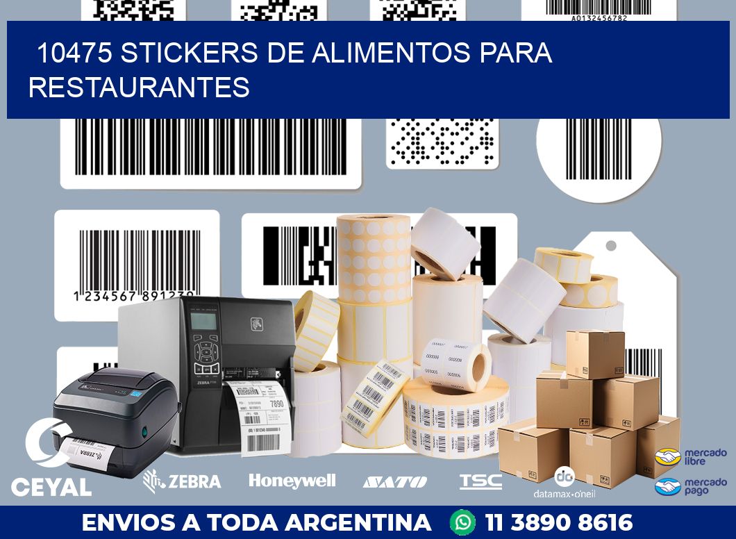 10475 STICKERS DE ALIMENTOS PARA RESTAURANTES