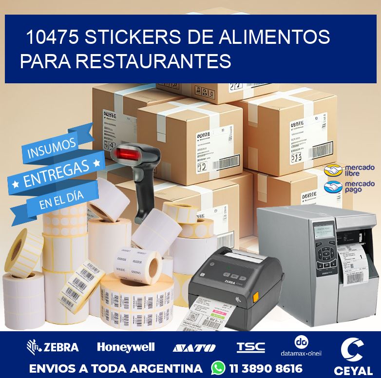 10475 STICKERS DE ALIMENTOS PARA RESTAURANTES