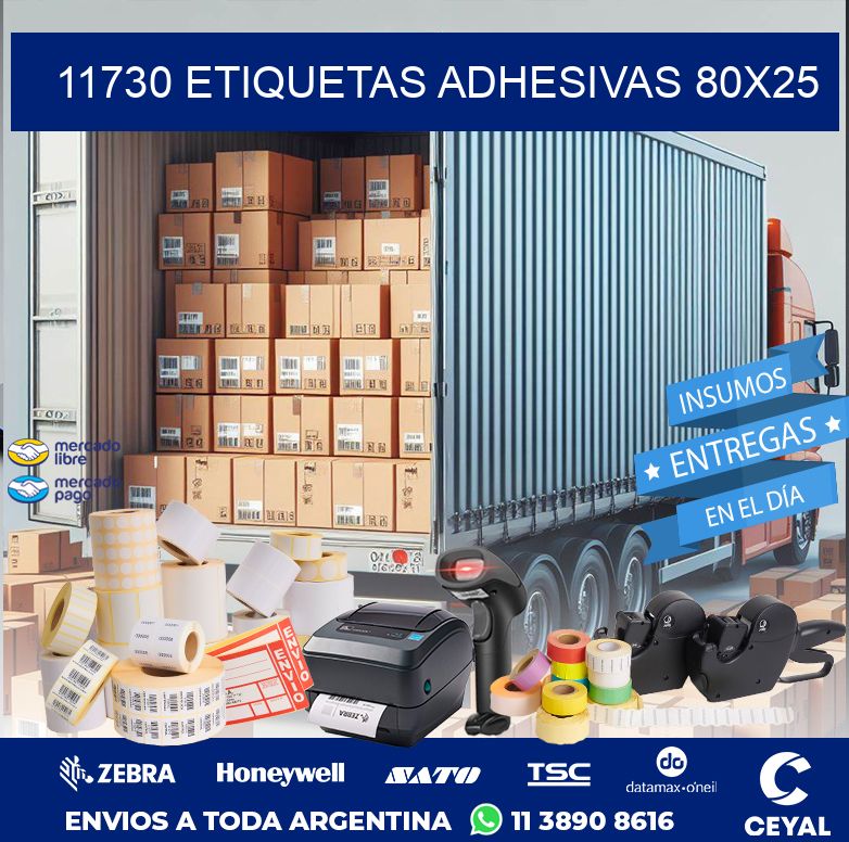 11730 ETIQUETAS ADHESIVAS 80X25