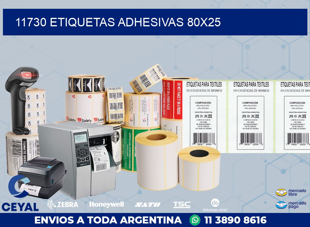 11730 ETIQUETAS ADHESIVAS 80X25