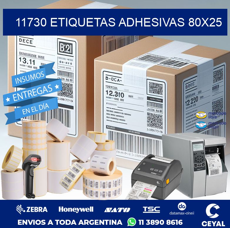 11730 ETIQUETAS ADHESIVAS 80X25