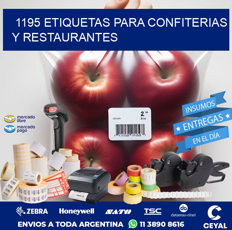 1195 ETIQUETAS PARA CONFITERIAS Y RESTAURANTES