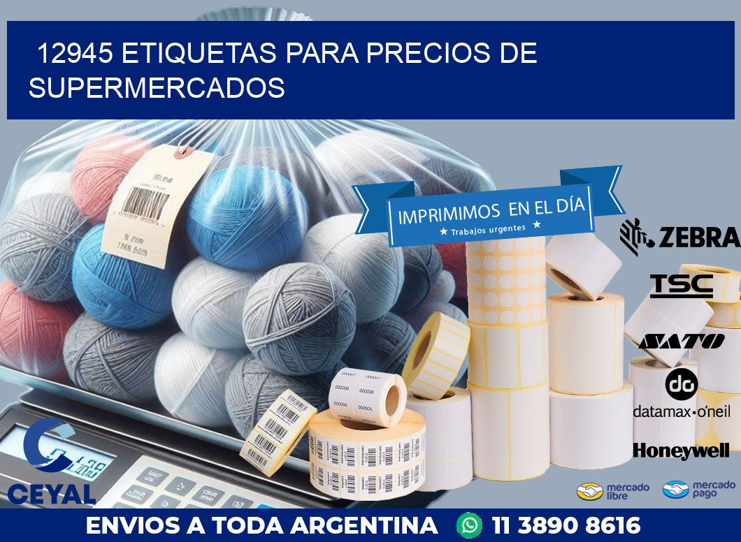 12945 ETIQUETAS PARA PRECIOS DE SUPERMERCADOS