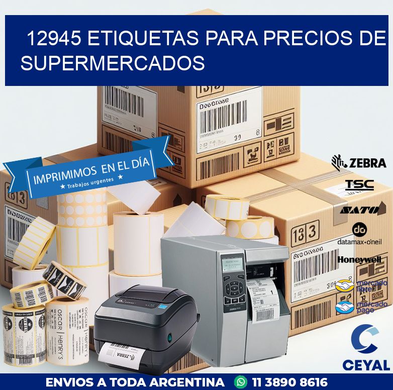 12945 ETIQUETAS PARA PRECIOS DE SUPERMERCADOS