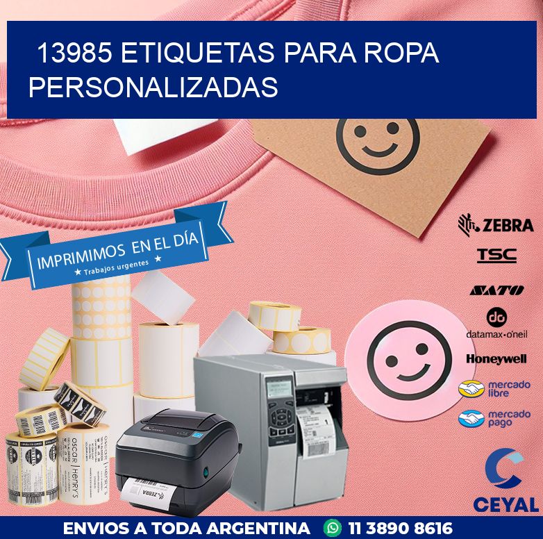13985 ETIQUETAS PARA ROPA PERSONALIZADAS