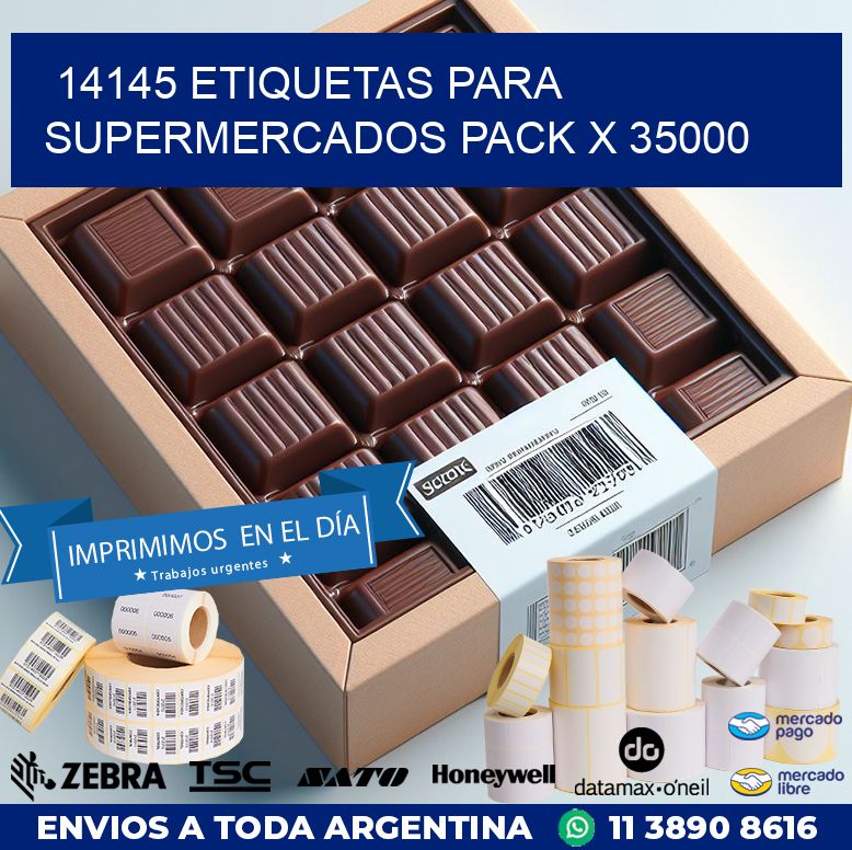14145 ETIQUETAS PARA SUPERMERCADOS PACK X 35000