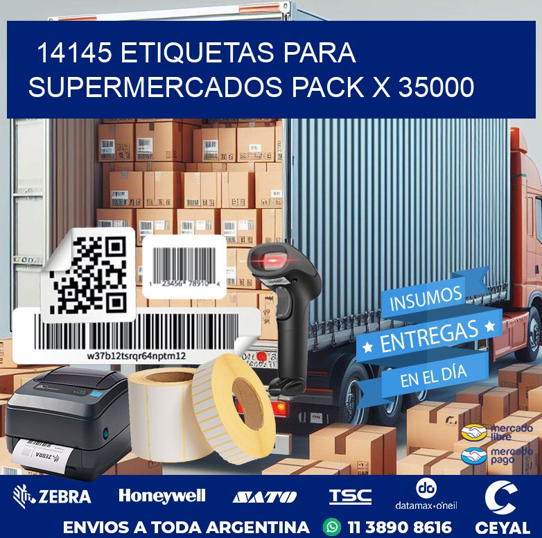 14145 ETIQUETAS PARA SUPERMERCADOS PACK X 35000