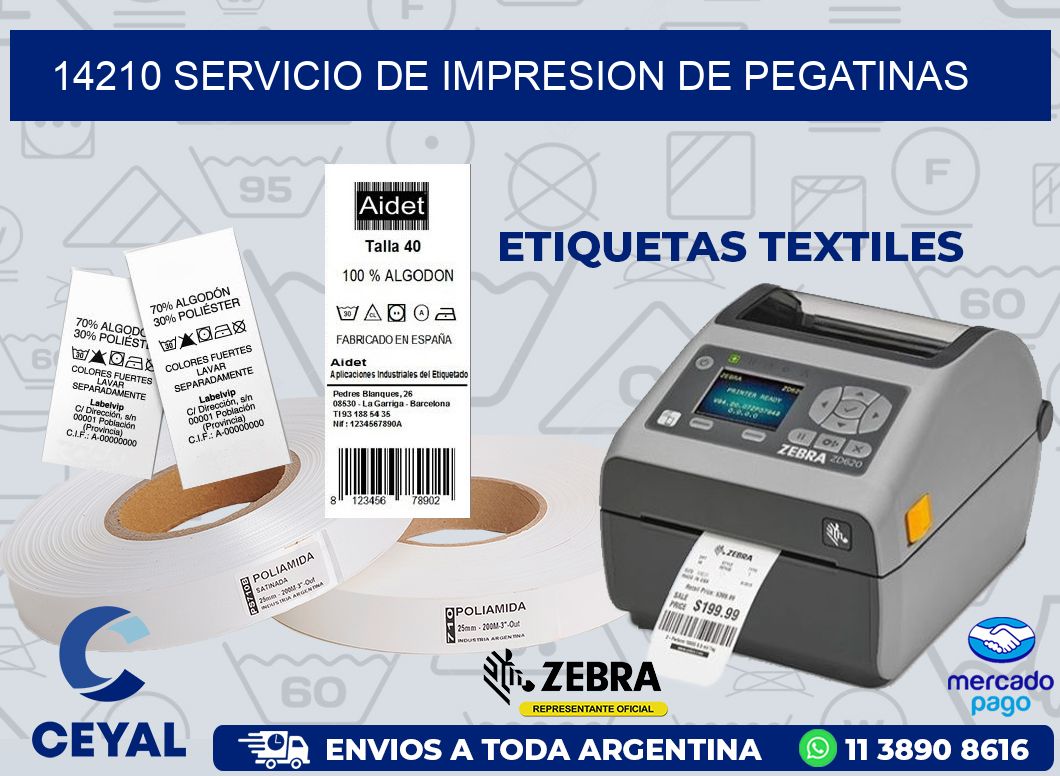 14210 SERVICIO DE IMPRESION DE PEGATINAS
