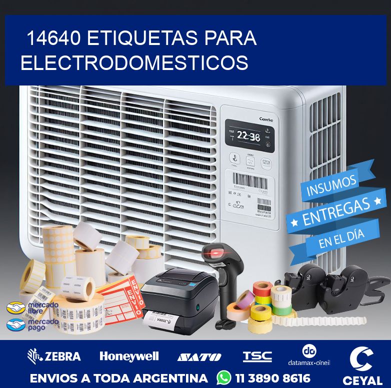 14640 ETIQUETAS PARA ELECTRODOMESTICOS