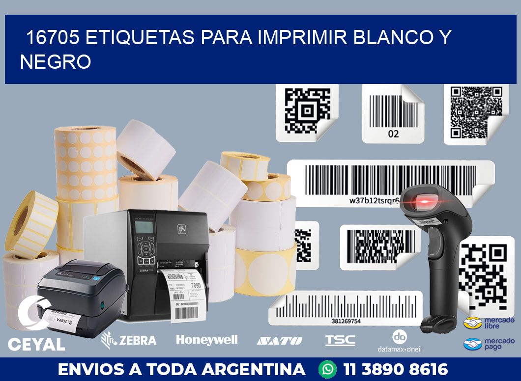 16705 ETIQUETAS PARA IMPRIMIR BLANCO Y NEGRO