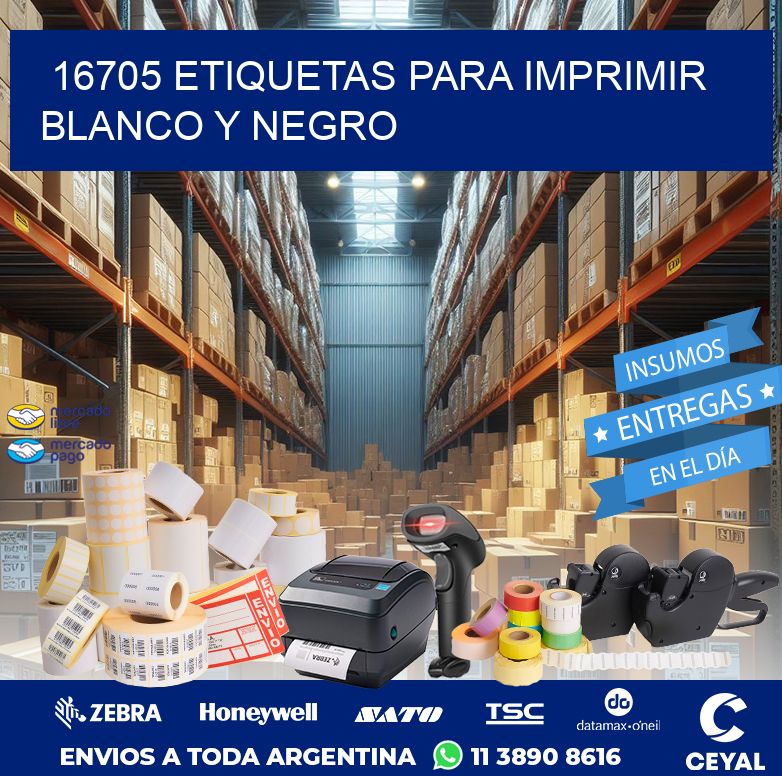 16705 ETIQUETAS PARA IMPRIMIR BLANCO Y NEGRO