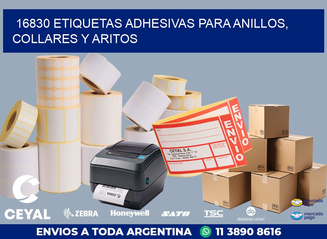 16830 ETIQUETAS ADHESIVAS PARA ANILLOS, COLLARES Y ARITOS
