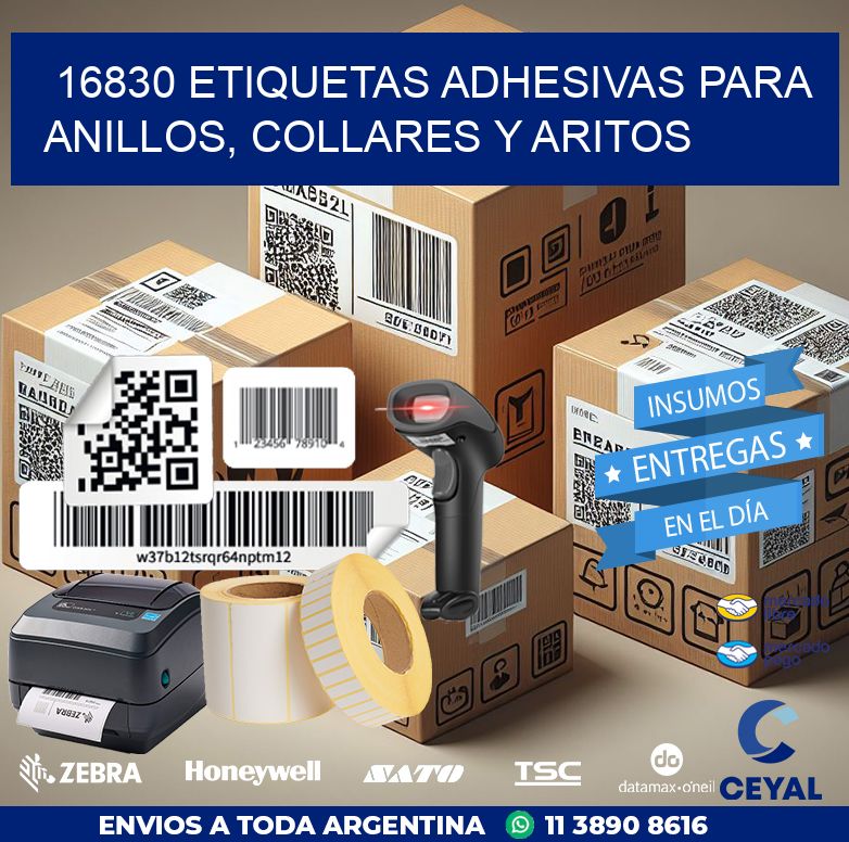 16830 ETIQUETAS ADHESIVAS PARA ANILLOS, COLLARES Y ARITOS