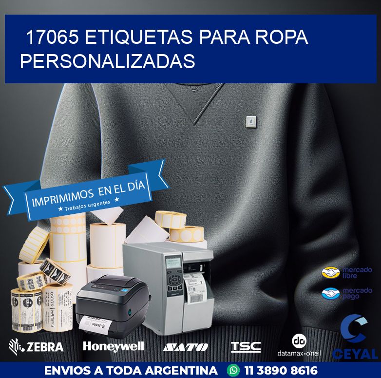 17065 ETIQUETAS PARA ROPA PERSONALIZADAS