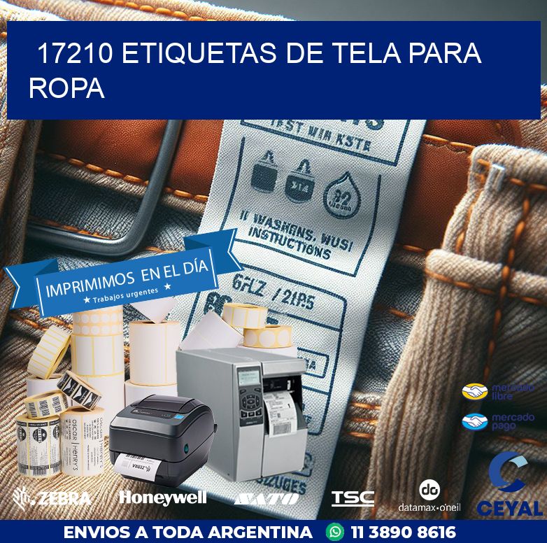 17210 ETIQUETAS DE TELA PARA ROPA