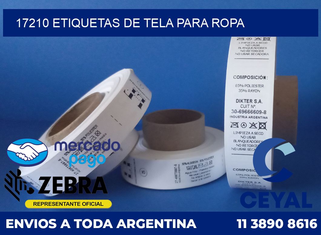 17210 ETIQUETAS DE TELA PARA ROPA