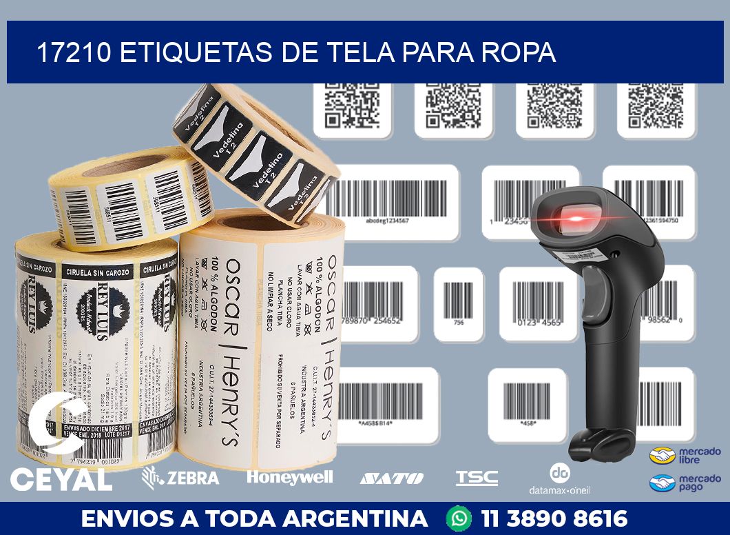17210 ETIQUETAS DE TELA PARA ROPA