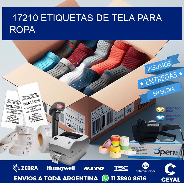 17210 ETIQUETAS DE TELA PARA ROPA