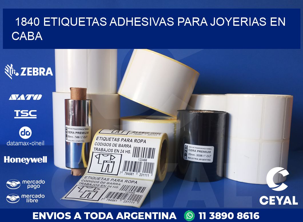 1840 ETIQUETAS ADHESIVAS PARA JOYERIAS EN CABA