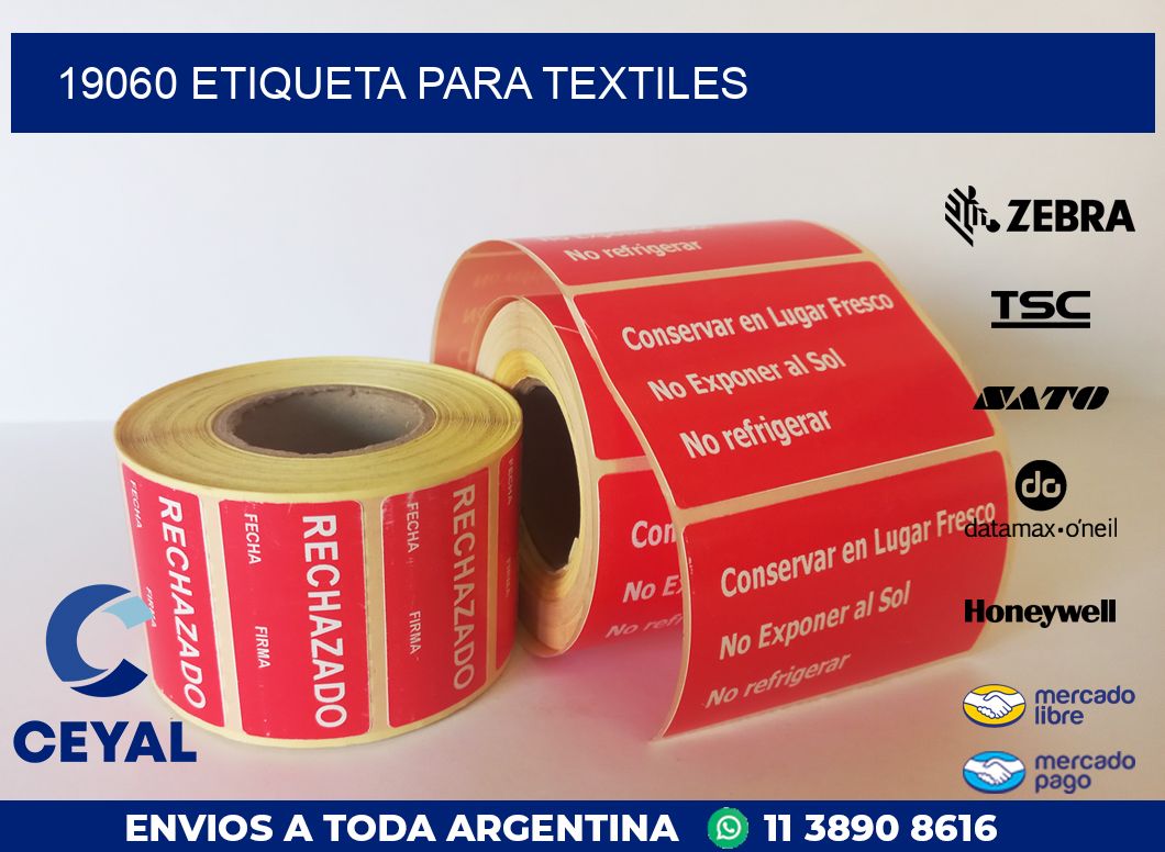 19060 ETIQUETA PARA TEXTILES