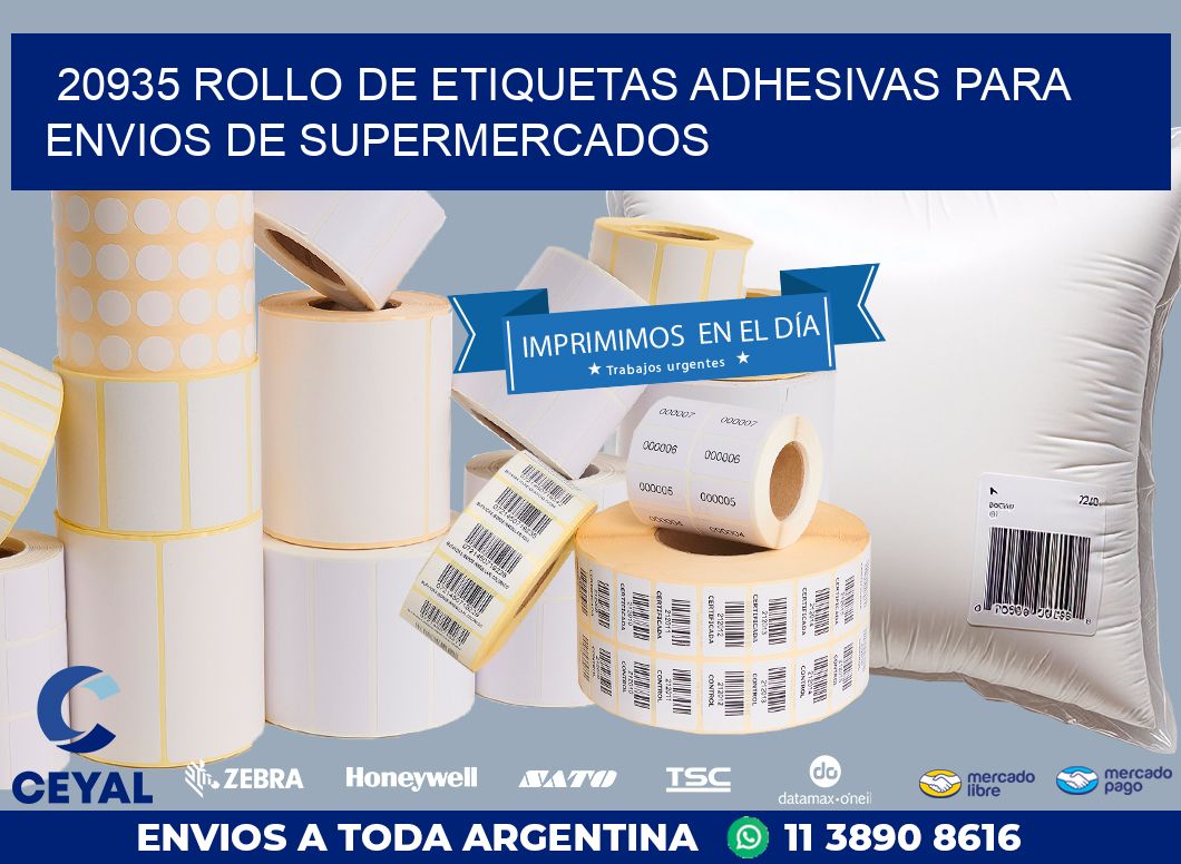 20935 ROLLO DE ETIQUETAS ADHESIVAS PARA ENVIOS DE SUPERMERCADOS