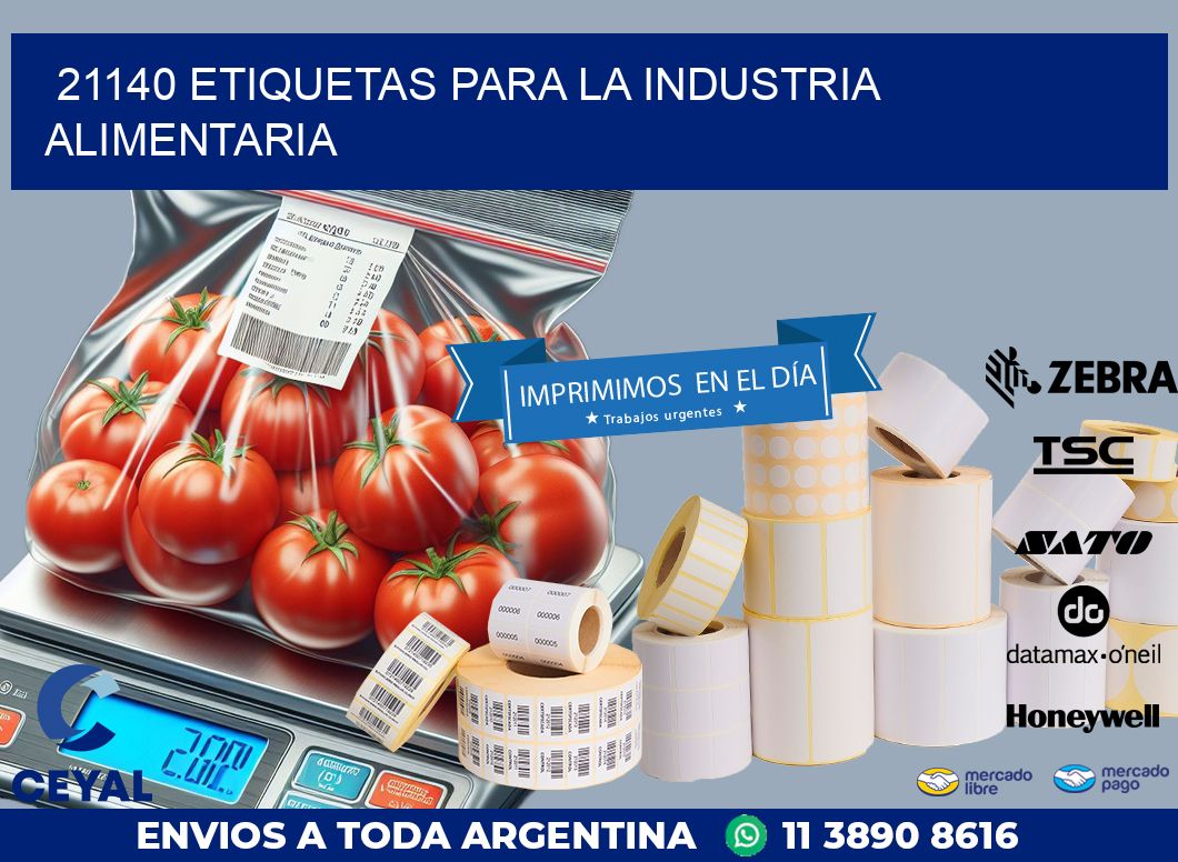 21140 ETIQUETAS PARA LA INDUSTRIA ALIMENTARIA