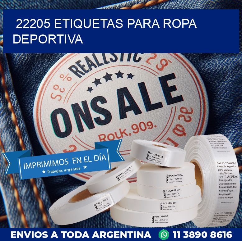 22205 ETIQUETAS PARA ROPA DEPORTIVA