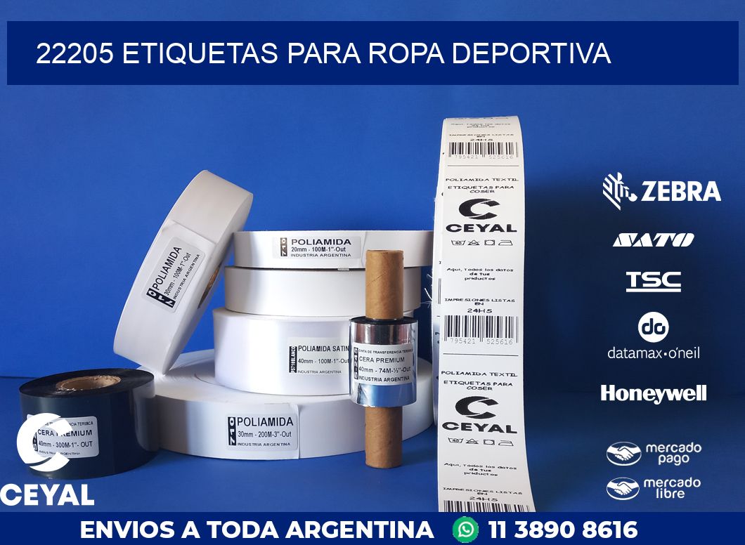 22205 ETIQUETAS PARA ROPA DEPORTIVA