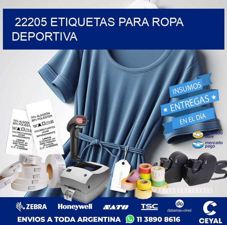 22205 ETIQUETAS PARA ROPA DEPORTIVA